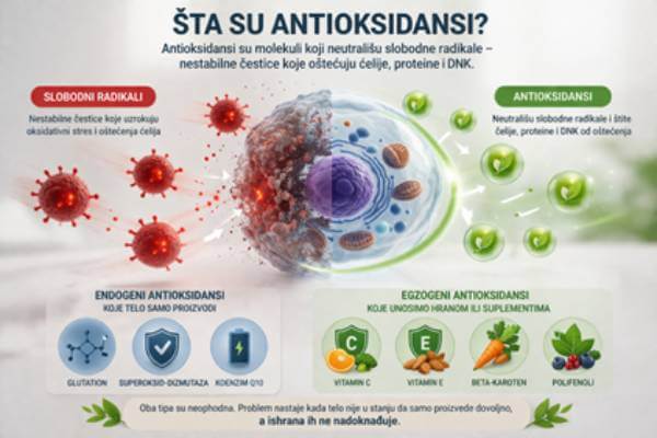Antioksidansi neutrališu slobodne radikale i štite ćelije od oštećenja