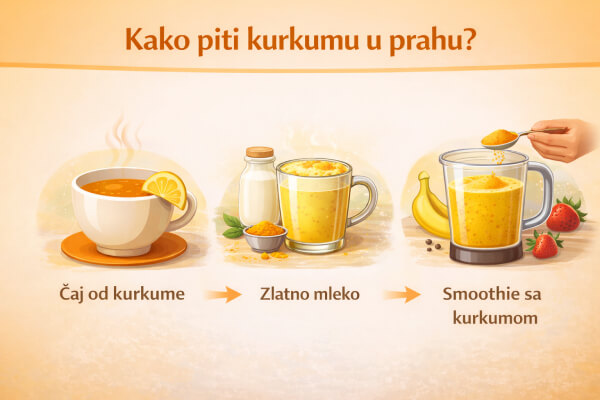 Kurkuma u prahu se pije 