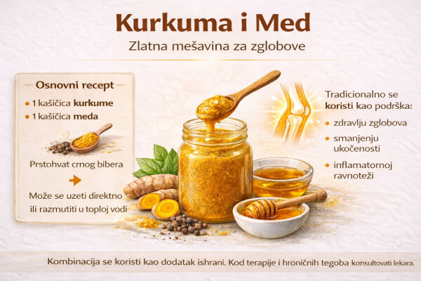 Med i kurkuma Kurkuma i med