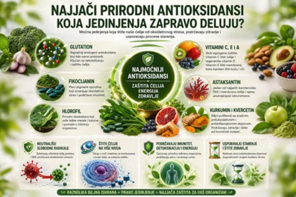 Najvažniji prirodni antioksidansi i jedinjenja koja štite organizam