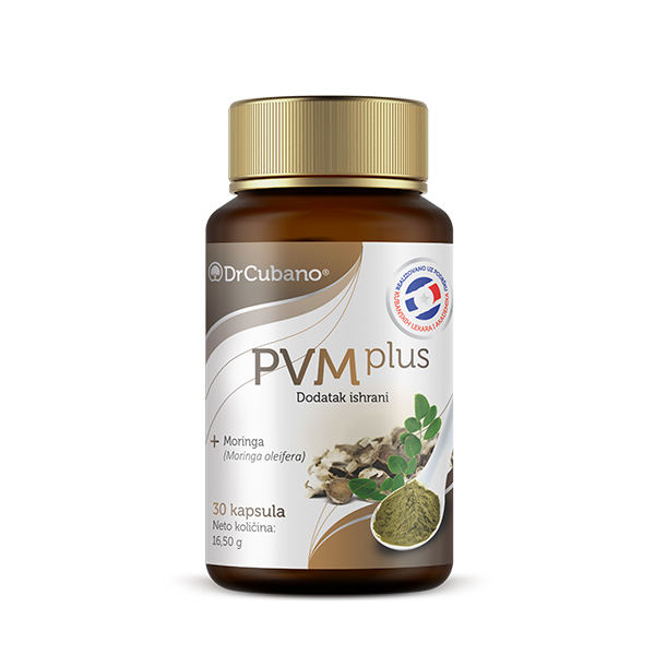 PVM plus - proizvod koji sadrži prah i seme moringe Proizvod PVM plus sa moringom
